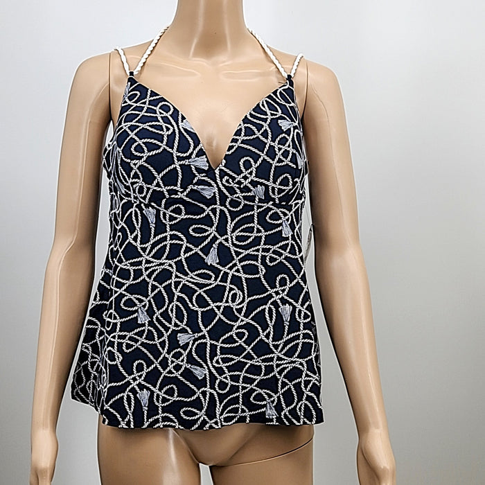 Ralph Lauren Beach Club Nautical Tankini Top, Size 12 by Vanessa Jane