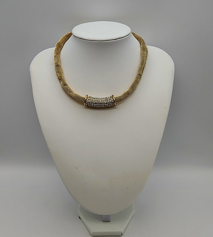 Charter Club Pave Tunnel Mesh Collar Necklace by Vanessa Jane