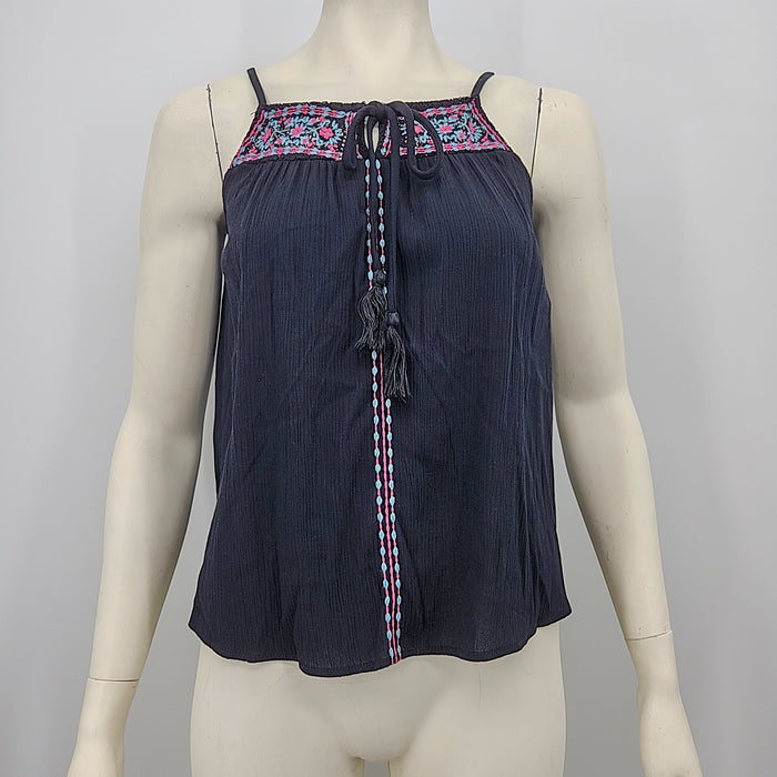 Crave Fame Embroidered Sleeveless Blouse, Size Small by Vanessa Jane