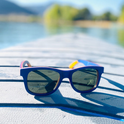 Traveler | Blue | Wooden Sunglasses by TMBR