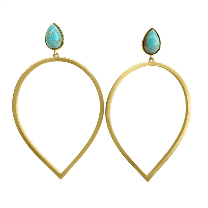 Daybreak Statement Earrings - Turquoise by Christina Greene