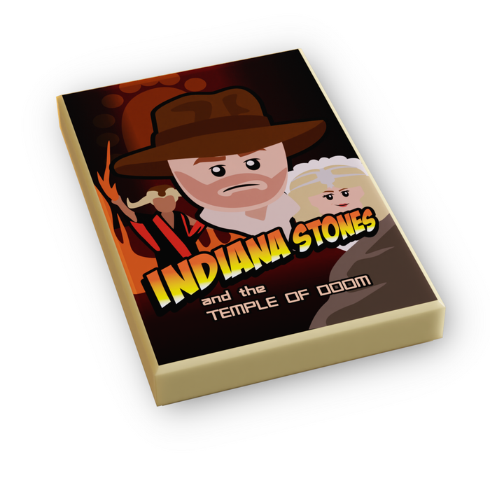 Indiana Stones, Temple of Doom Movie Cover (2x3 Tile) made using LEGO part by B3 Customs