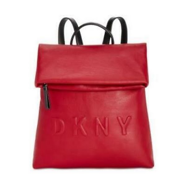 DKNY Womens Tilly Debossed Logo Medium Backpack by Vanessa Jane