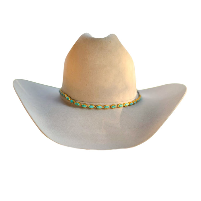 Jasmine Hat Band - Turquoise by Christina Greene