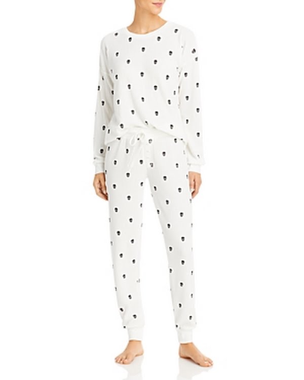 Aqua Womens Sleep Brushed Thermal Lounge Set by Vanessa Jane