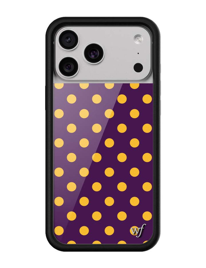 Polka Dot | Purple and Yellow iPhone Case by Wildflower Cases