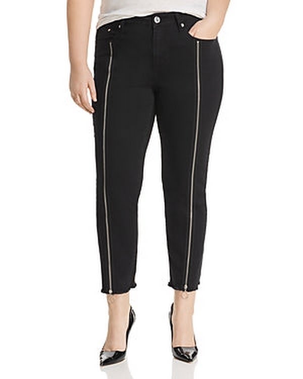 Seven 7 Jeans Plus Zip Detail Ankle Straight-Leg Jeans by Vanessa Jane