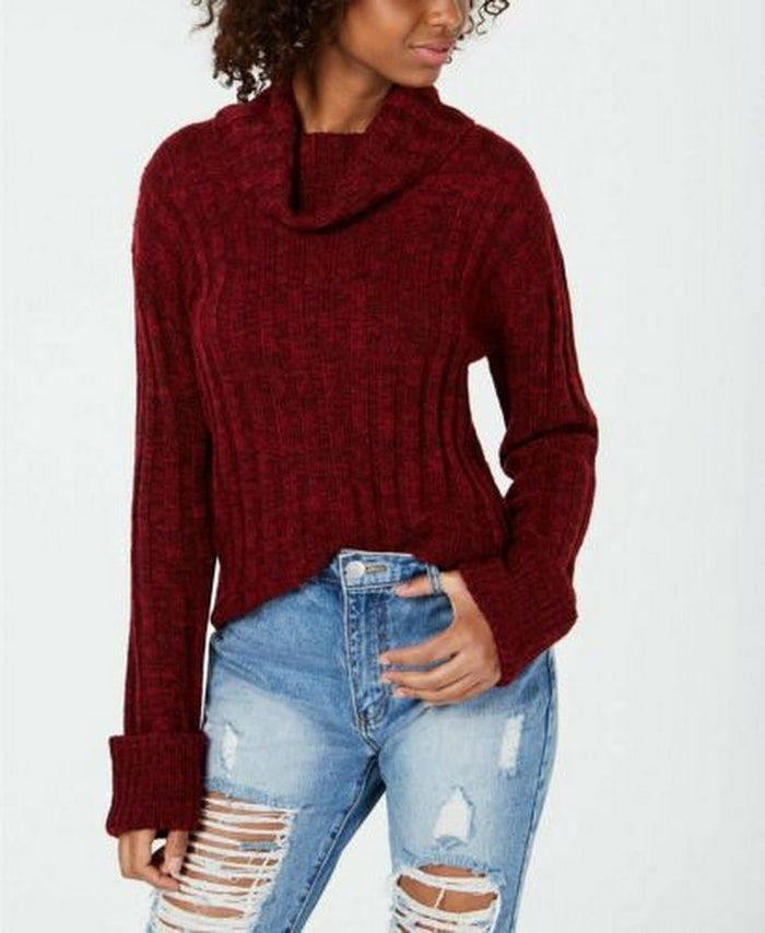 Hooked up by Iot Juniors Marled Cowl-Neck Sweater, Small by Vanessa Jane