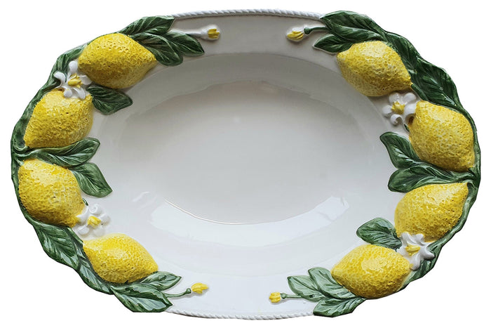 Les Ottomans Lemon Serving Platter by Price Is Right Miami