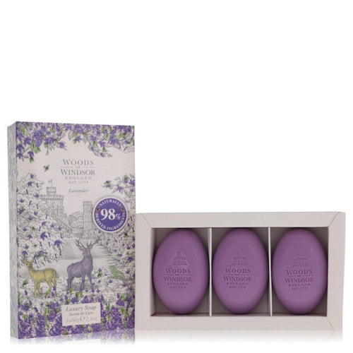 Lavender by Woods of Windsor Fine English Soap 3 x 2.1 oz for Women by Avera Group