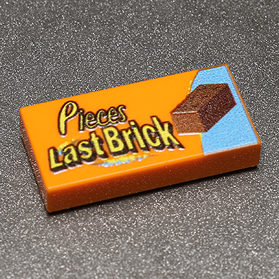 Pieces Last Brick - Custom Printed 1x2 Tile by B3 Customs