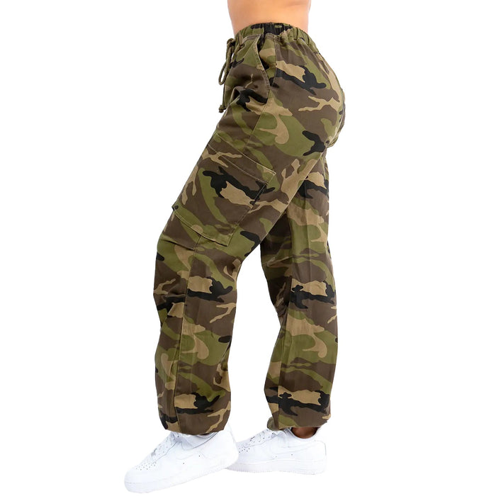 Camouflage Loose Fit Drawstring Joggers by The House of Stylez