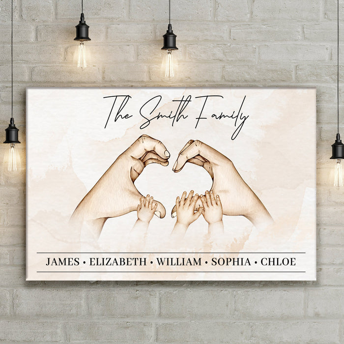 Mother's Day Sign Family Heart by Tailored Canvases