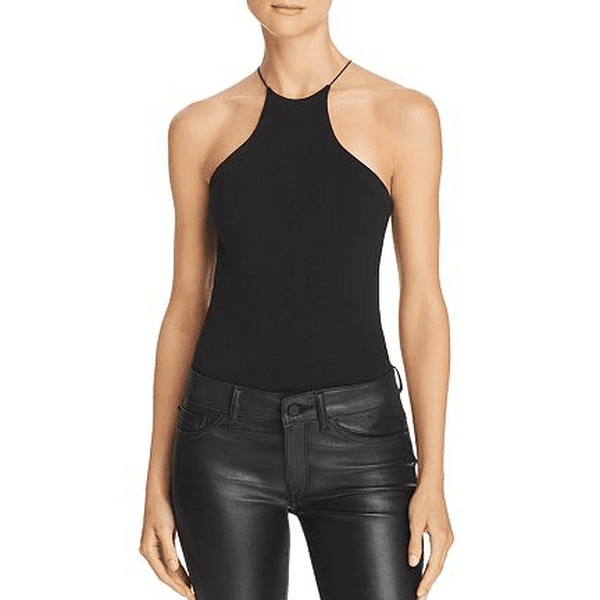 Alexanderwang.t High-Neck Jersey Bodysuit, Size Medium by Vanessa Jane