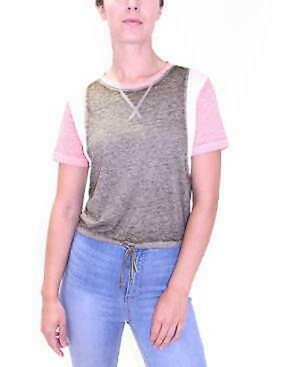 Crave Fame Juniors Tie-Waist Burn-Out Top,Size Medium by Vanessa Jane