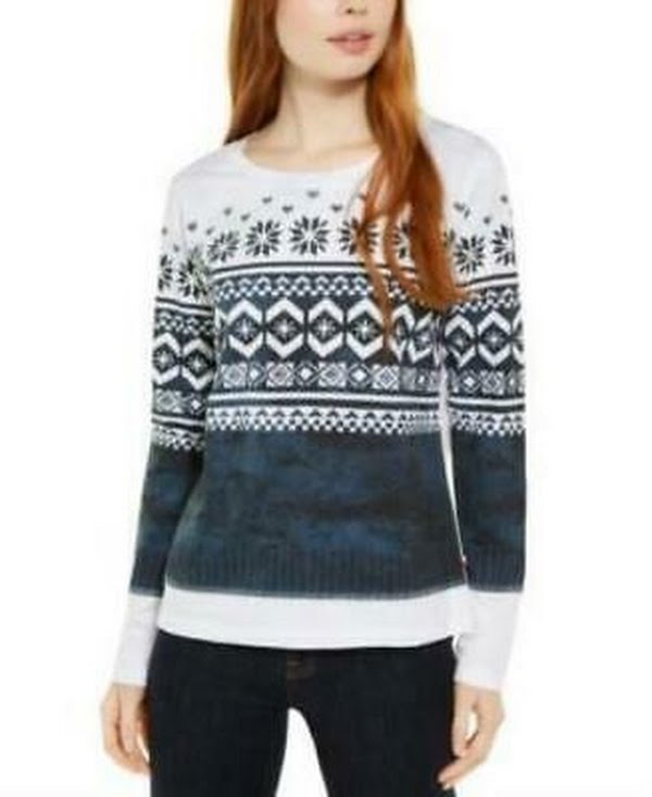 Tommy Hilfiger Womens White Long Sleeve Blouse by Vanessa Jane