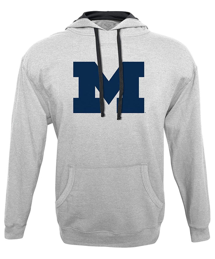 NCAA Michigan Wolverines Mens Hood 50/50 Fleece Top, Gray, Small by Vanessa Jane