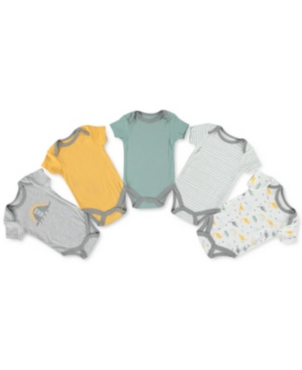 Kyle & Deena Baby Boys 5-PC. Cotton Bodysuits Set by Vanessa Jane