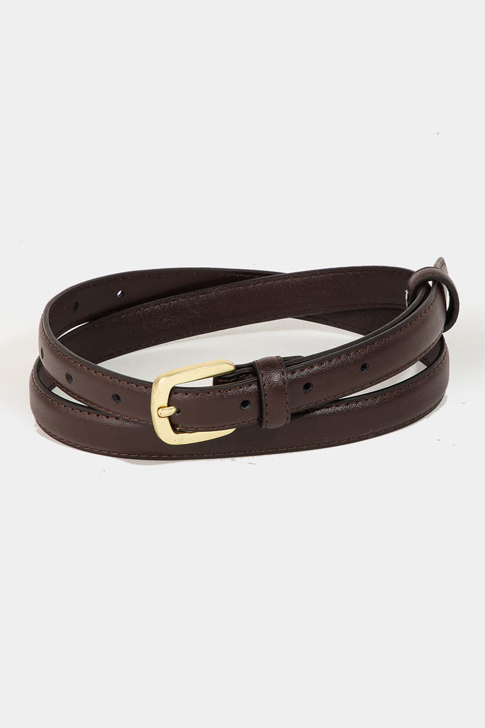 Fashionable Thin Leather Belt by Boutique 23