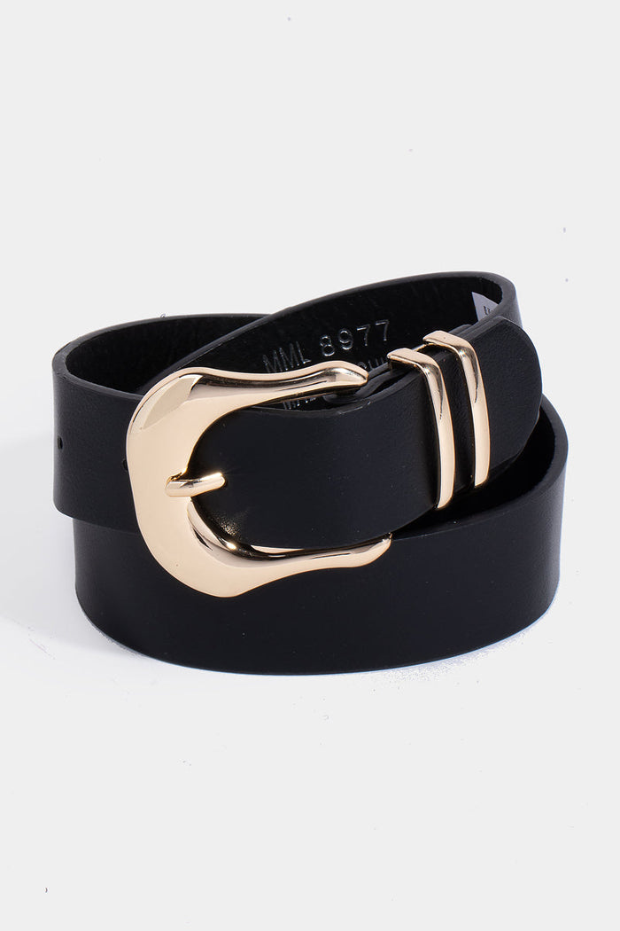 Classic Vegan Leather Belt by Boutique 23