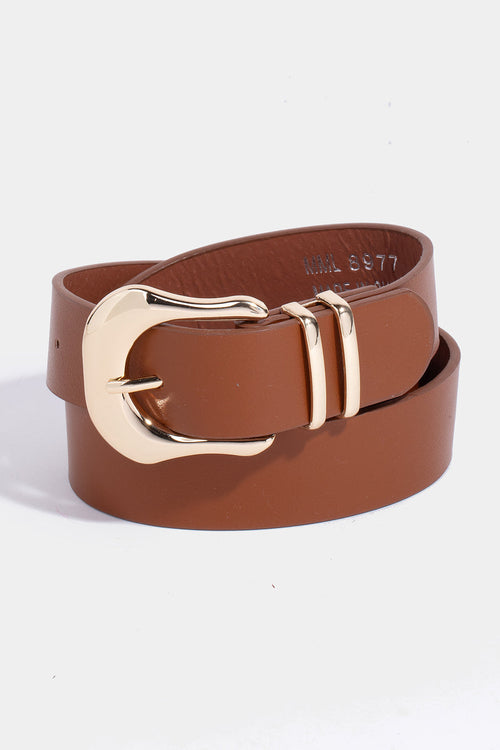 Classic Vegan Leather Belt by Boutique 23
