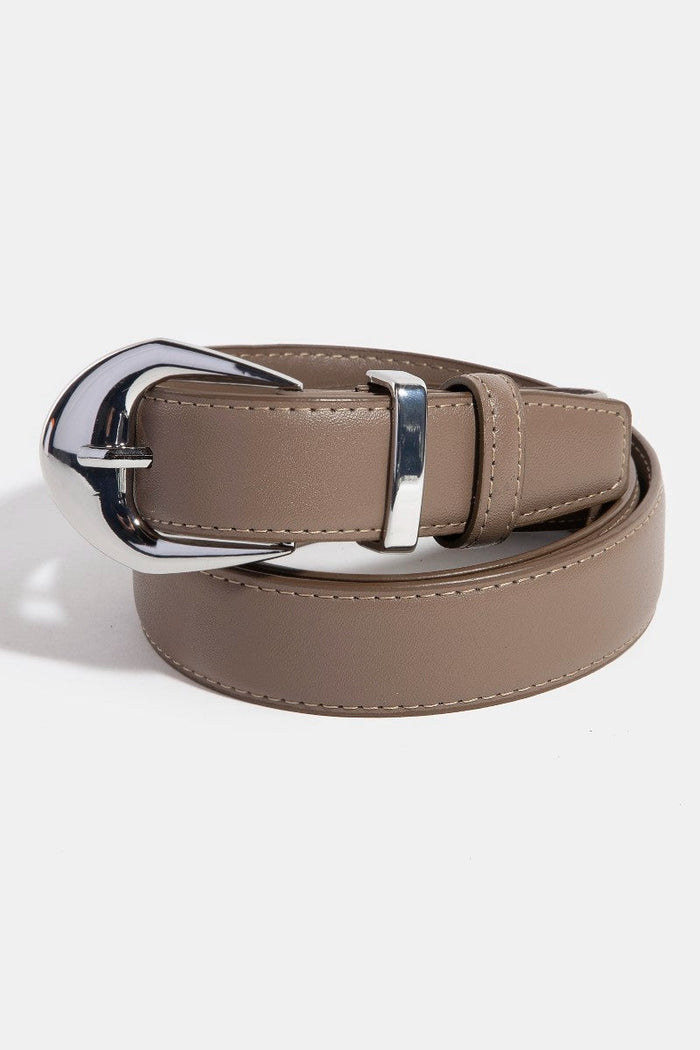 Double Stitch Leather Belt by Boutique 23