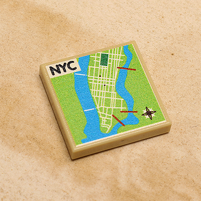 B3 Customs® New York City Map (2x2 Tile) by B3 Customs