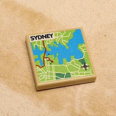 B3 Customs® Sydney, Australia Map (2x2 Tile) by B3 Customs