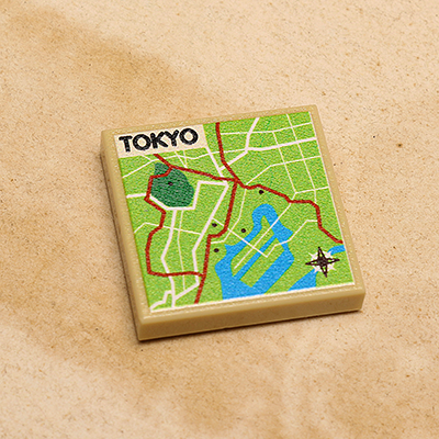 B3 Customs® Tokyo, Japan Map (2x2 Tile) by B3 Customs