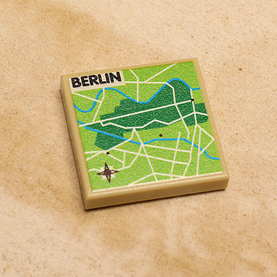 B3 Customs® Berlin, Germany Map (2x2 Tile) by B3 Customs