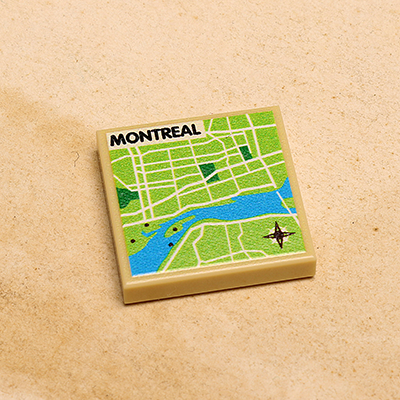 B3 Customs® Montreal, Canada Map (2x2 Tile) by B3 Customs