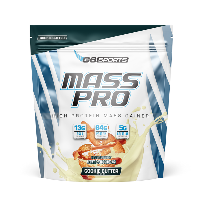 G6 Sports Mass Pro High Protein Mass Gainer — Cookie Butter, 14 Servings (Best By 10/2026) by Price Is Right Miami