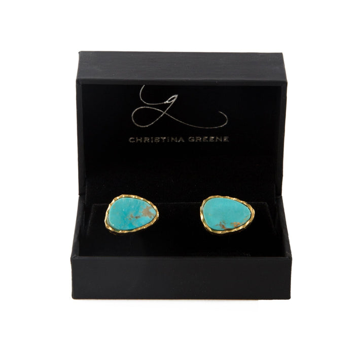 Men's Cufflink Set - Turquoise by Christina Greene