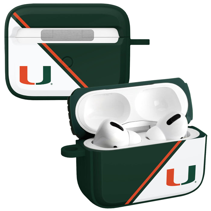 Miami Hurricanes HDX Champion Series Apple AirPods Pro 1 & 2 Case Cover by Affinity Bands