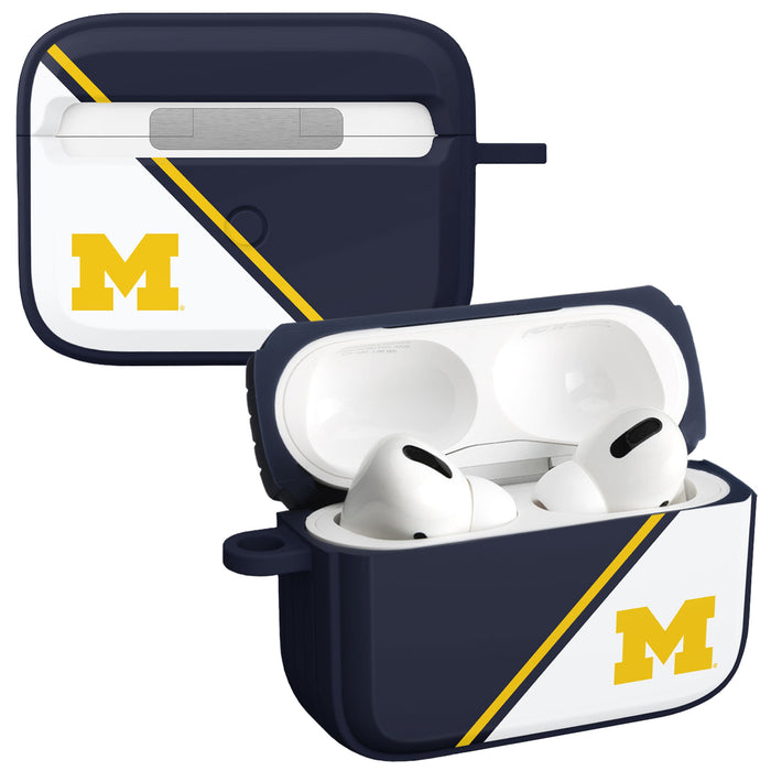Michigan Wolverines HDX Champion Series Apple AirPods Pro 1 & 2 Case Cover by Affinity Bands