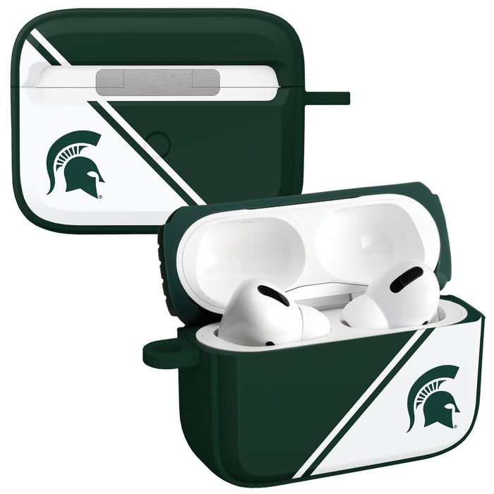 Michigan State Spartans HDX Champion Series Apple AirPods Pro 1 & 2 Case Cover by Affinity Bands
