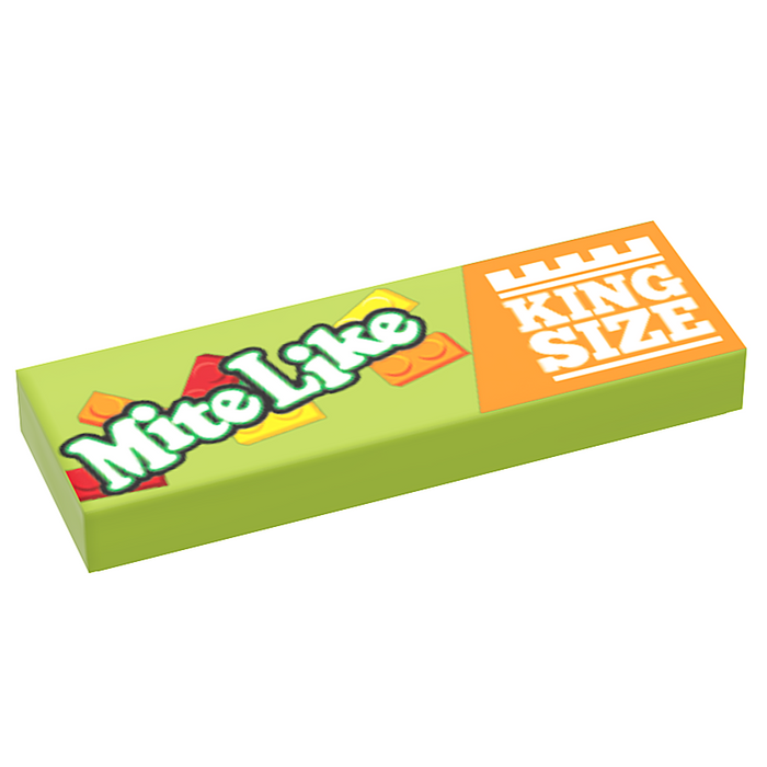 Mite Like Candy (King Size) - B3 Customs Printed 1x3 Tile made using LEGO parts by B3 Customs