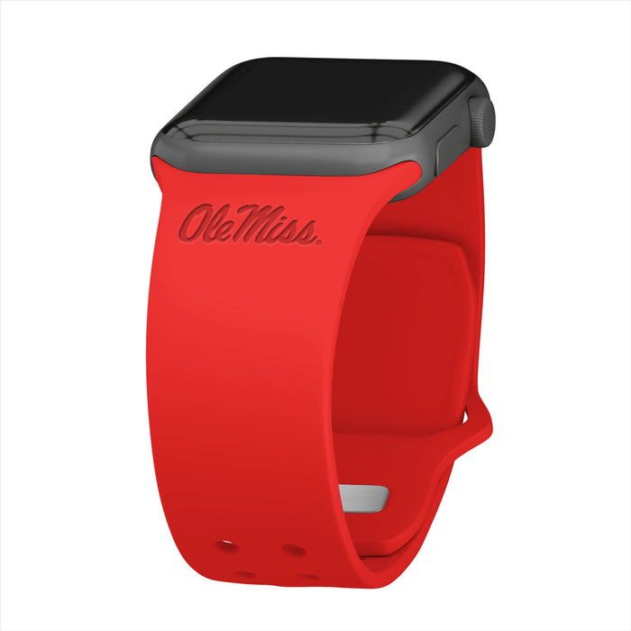 Mississippi Ole Miss Rebels Engraved Apple Watch Band by Affinity Bands