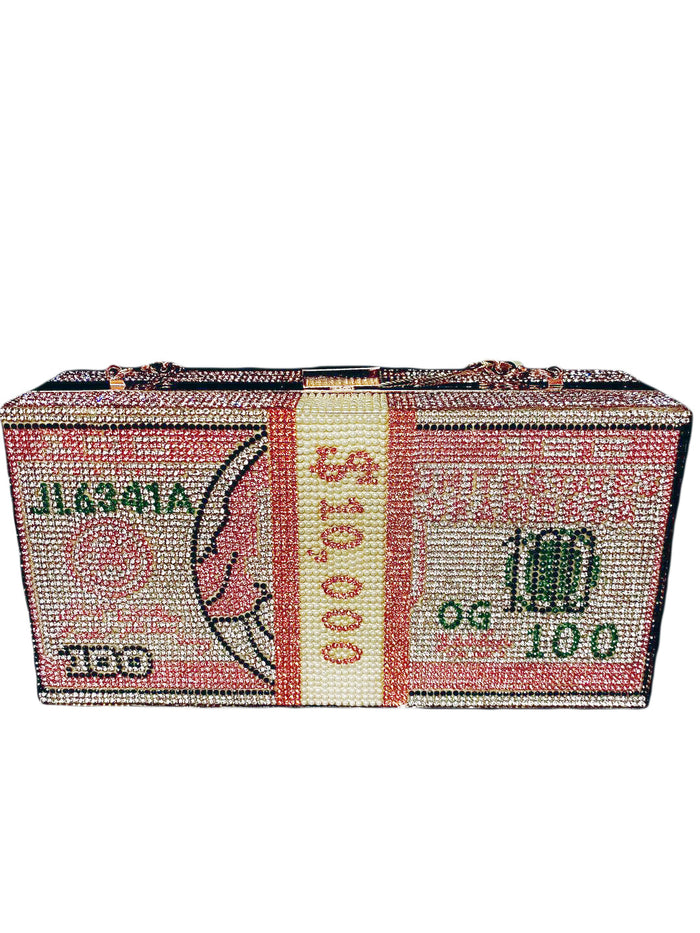 Bling Money Bag Clutch -Pink by The House of Stylez