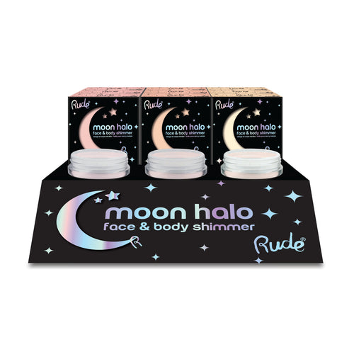 RUDE Moon Halo Face & Body Shimmer Display Set - 24pcs by Avera Group