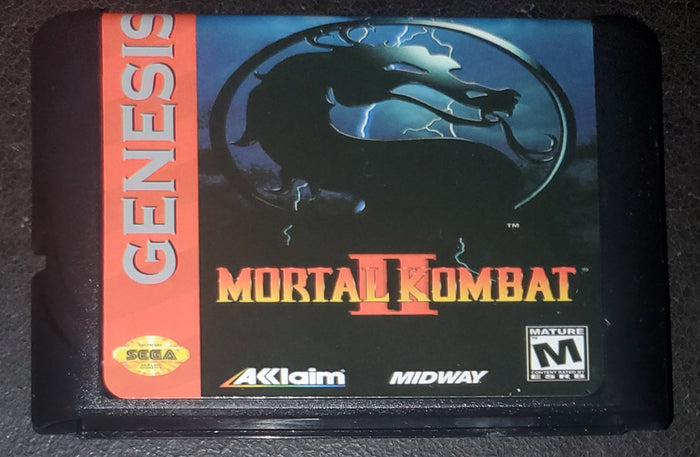 Mortal Kombat 2 Sega Genesis Mega Drive Video Game Cartridge 1994 by VintageVideoGameStore