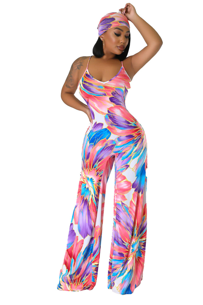 Multi Color Stretch Jumpsuit by The House of Stylez