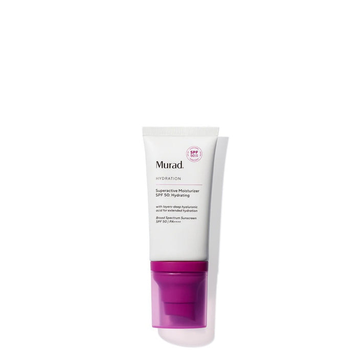 Murad Superactive Hydrating Moisturizer SPF 50 - Dewy Hydration Facial Sunscreen 1.7 Oz by Nava Beauty