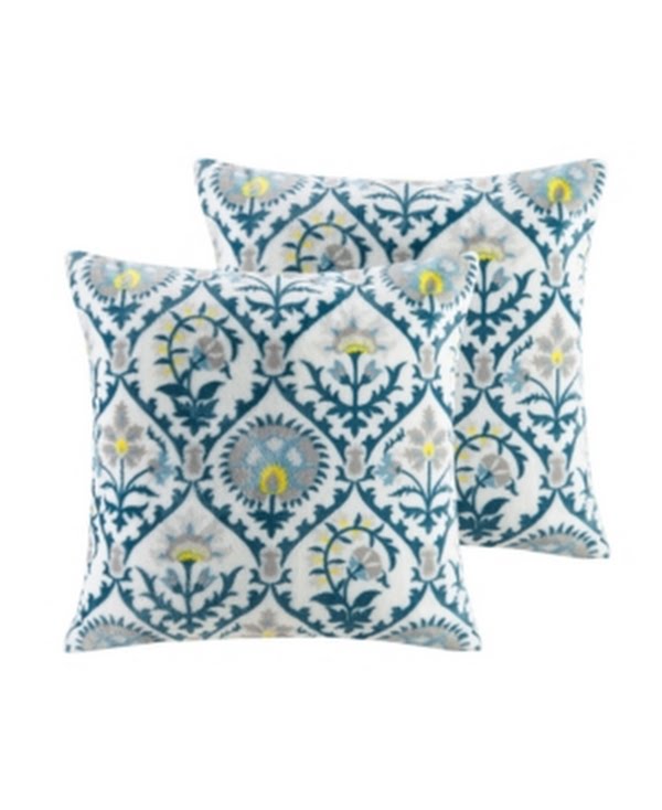 Jla Home Patterned 2-Pack Decorative Pillows, 18 x 18 – Ornamental by Vanessa Jane