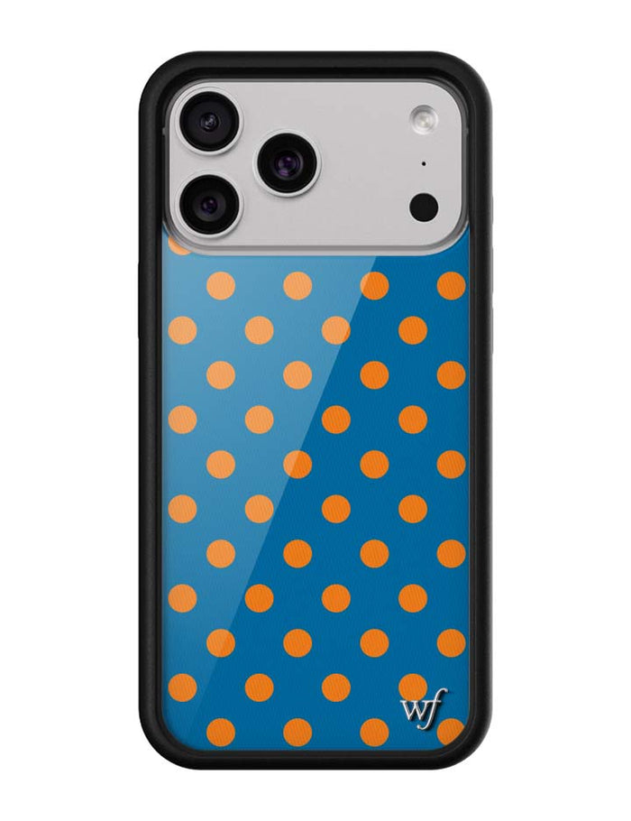 Polka Dot | Blue and Orange iPhone Case by Wildflower Cases