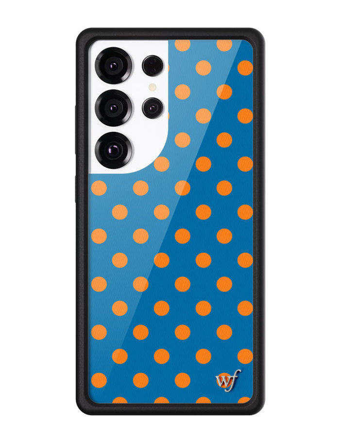 Polka Dot | Blue and Orange Samsung Galaxy Case by Wildflower Cases