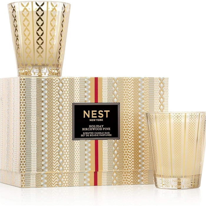 Nest New York Holiday & Birchwood Pine Classic Candle Set by Nava Beauty