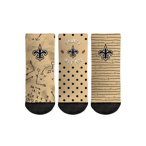 New Orleans Saints - Number 1 Fan 3-Pack (Toddler) by Rock 'Em Socks