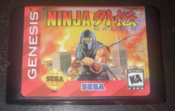Ninja Gaiden Sega Genesis Mega Drive Video Game Cartridge 1992 by VintageVideoGameStore