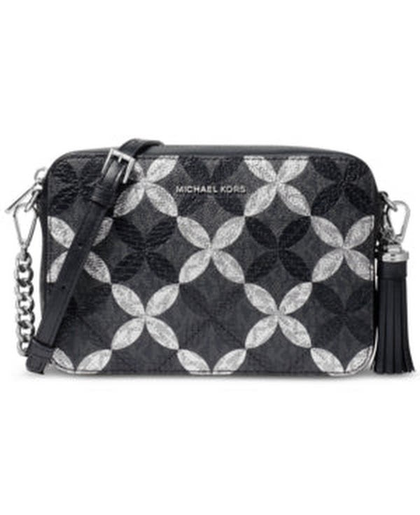 Michael Kors Crossbody MD Camera Bag Black/silver by Vanessa Jane